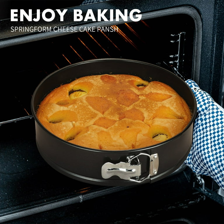 PinkSheep Set of 6 Non-stick Springform Cheesecake Pan Set, Cake Pan Mold  for Baking with Silicone Gloves 