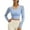 Light Blue, variant on Women's Long Sleeve Workout Tops Mesh Scoop Neck 2 in 1 Slim Yoga Crop Tops Built in Bra Athletic Padded T Shirts(White,X-Large)