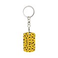 thumbnail image 2 of Uemuo Dinosaur Pattern Rectangular Metal Keychain - Durable, Stylish, and Personalized Key Ring for Men and Women,Engraved Keychain,Gift Slim Sturdy Keychain, 2 of 7