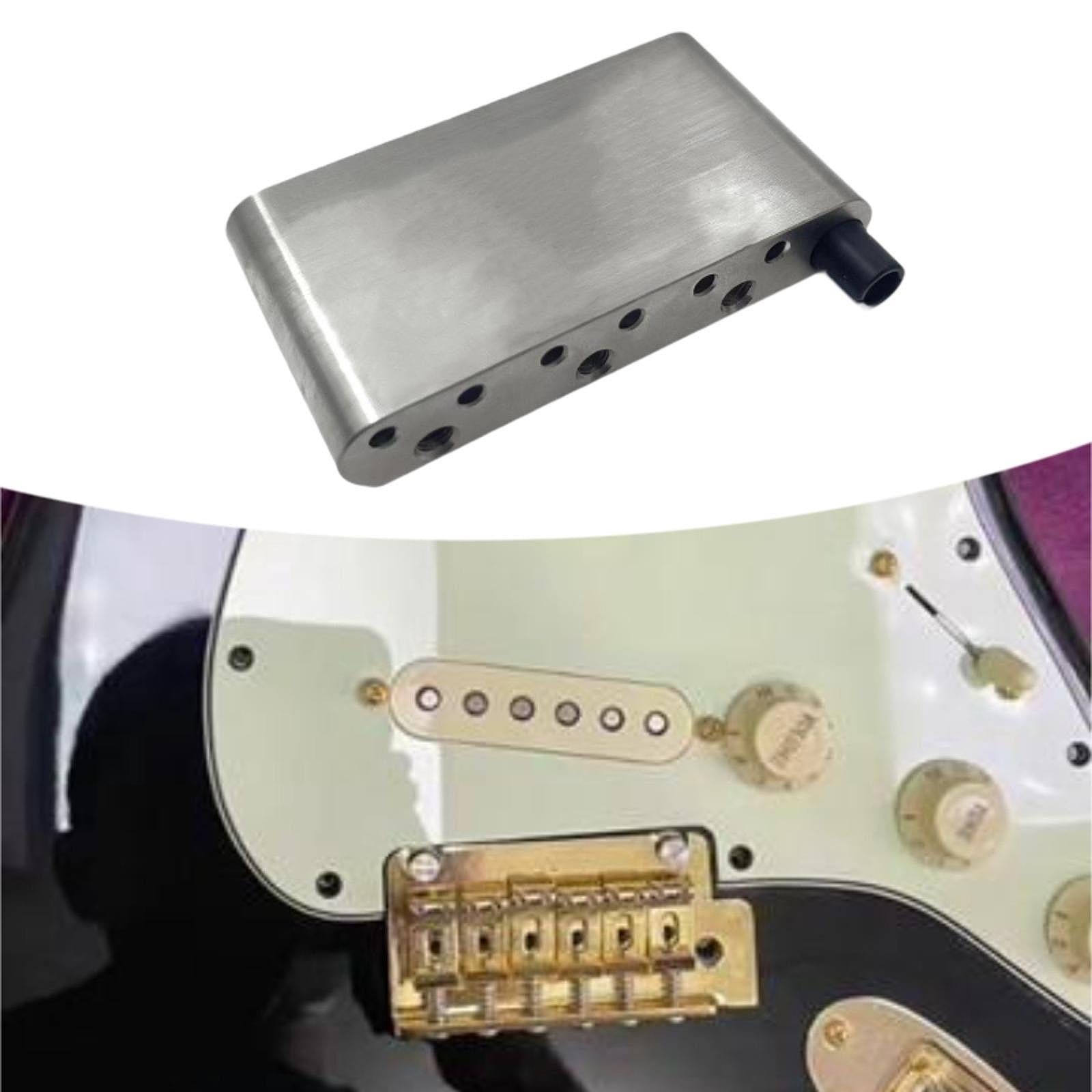 Tremolo Bridge Parts Brass Block Guitar Saddle Stainless Steel Construction for Electric Guitar Performers