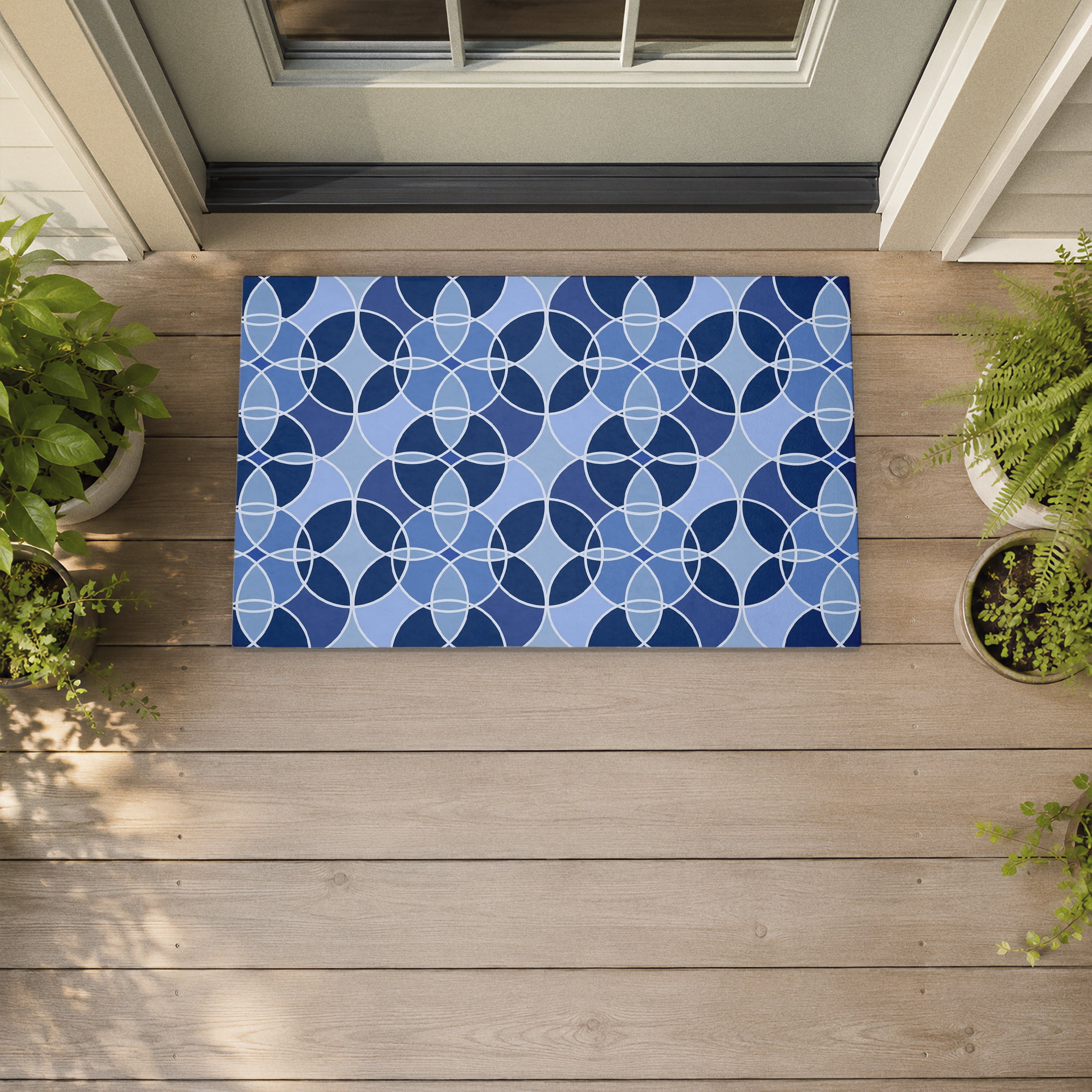 Stupell Industries Geometric Circles Overlap Printed Outdoor Door Floor Mat, design by SunDance Group LLC