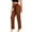 Brown, variant on XZNGL Womens Solid Color Fashion Casual Hollow Out Beach Full Length Pants Jeans