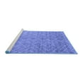 thumbnail image 2 of Ahgly Company Machine Washable Indoor Square Abstract Blue Contemporary Area Rugs, 8' Square, 2 of 4