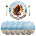 thumbnail image 5 of Ryvnso Seastar and Shells on Beach Round Plate Mats Dining Table Placemat Set of 4 for Holiday Decoration, 5 of 7