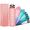 Pink, variant on GEDUX 32oz Motivational Water Bottle with Time Marker and Straw, Leakproof Tritan BPA-Free Sports Water Bottle, Wide Mouth with Carry Strap for Gym Running Travel