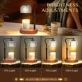 thumbnail image 4 of Candle Warmer Lamp with Timer Dimmer Adjustable Height for New Home Bedroom,Mothers Day Gifts,Vintage Home Decor for Scented Jar, Walnut, 4 of 6