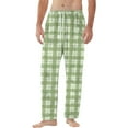 thumbnail image 5 of Fabrcox Plaid Flannel Pajamas Bottoms for Men Oversized M-Xxl Xxxl Straight Leg Pj Bottoms with Pockets Winter Warm Elastic Waist Drawstring Sleep Lounge Pants Fluorescent Green 3XL, 5 of 6