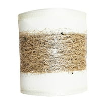 Champagne Gold Glitter Mesh Wired Ribbon, 2.5 Inch Sparkling Fabric Ribbon for Wreath Bow Making, Gift Wrapping, Wedding, Christmas Tree Decoration