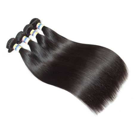 YYONG Hair Indian Straight Human Virgin Hair Product Straight 4 Bundles Natural Color Hair ,
