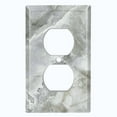 thumbnail image 2 of Metal Light Switch Plate Outlet Cover (Image of Marble Gray MAR033), 2 of 13