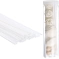 thumbnail image 1 of PATIKIL 25CM/10Inch Reed Diffuser Sticks Set, 50 Pack Fiber Aroma Fragrance Refill Sticks Replacement with Flower Decoration PET Bottle for Home Office, White, 1 of 7
