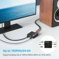 thumbnail image 5 of Digital-to-Analog Audio Converter, 96KHz DAC Digital Coaxial and Optical (Toslink/SPDIF) to Analog 3.5mm AUX and RCA (L/R) Stereo Audio Adapter DAC Converter with Fiber and Power Cable, 5 of 7