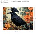 thumbnail image 2 of Crow Elegant Grey Polyester Indoor Rug - Soft and Durable Floor Mat for Home Decor - 4x6 Area Rug for Living Room and Bedroom - Backing and Easy to Clean, 2 of 6