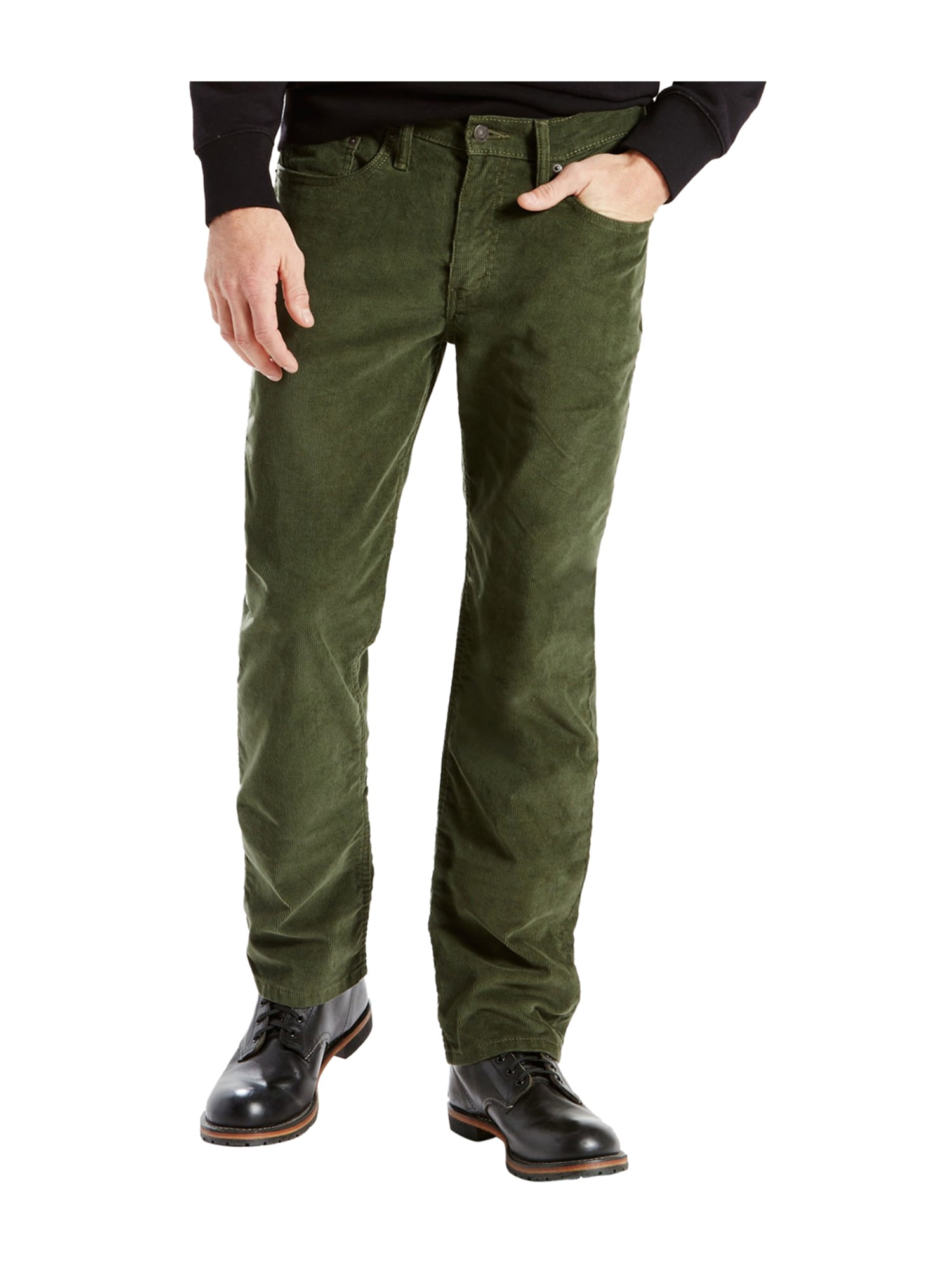 green mens corduroy pants