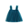 thumbnail image 1 of xiaxaixu Robe en Tulle pour Fille, Robe d'Été Unie Plissée Sans Manches pour Fête et Spectacle sur Scène, 1 of 8