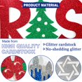 thumbnail image 4 of Merry Chrismukkah Banner, Hanukkah Decorations, Hanukkah ＆ Christmas Banner, Happy Hanukkah Party Decor, Christmas and Hanukkah Decorations, Chanukah Party Supplies, Glitter, 4 of 7