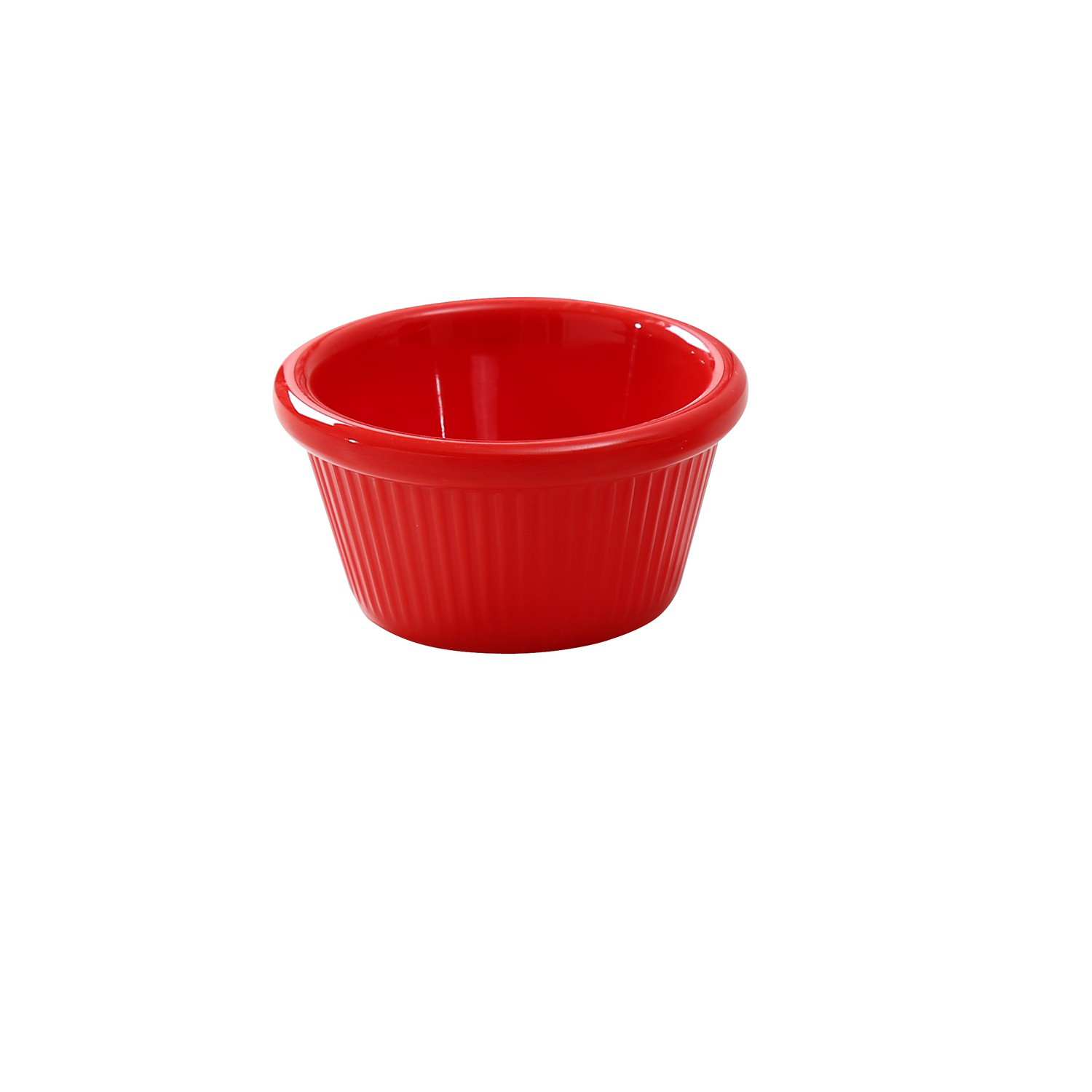 2 7/8", 2 Oz Fluted Ramekin Red,Melamine