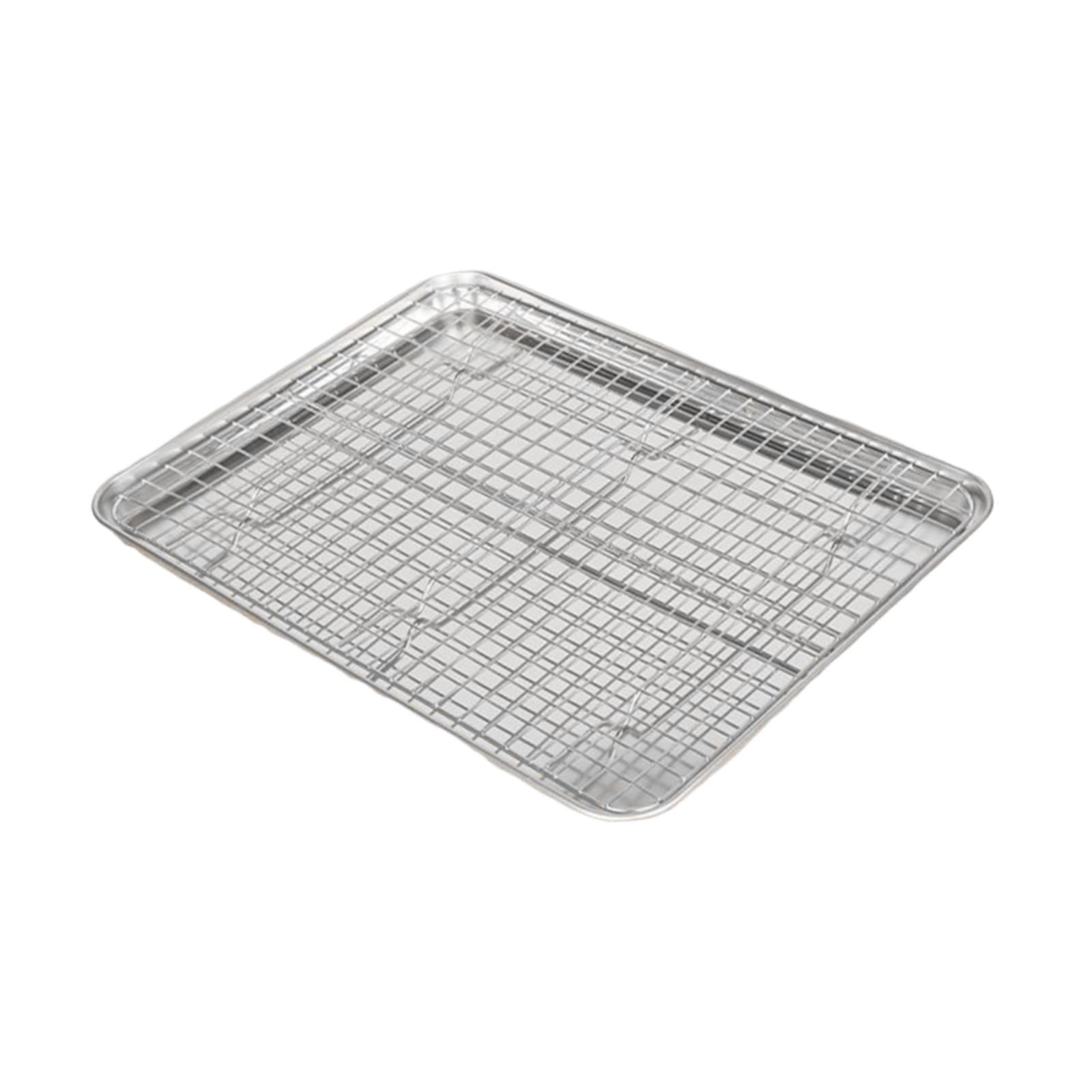 TISHITA Baking Sheet with Rack Baking Pan for Family Gatherings Barbecue Restaurants 40.5cmx30.5cmx2.5cm