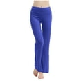thumbnail image 2 of LEBONYARD Women's Wide Leg Pants with Pockets Lightweight,Womens Pants Clearance Plus Size,Women's Loose High Waist Wide Leg Pants Workout Out Leggings Casual Trousers Yoga Gym Pants Blue S, 2 of 6