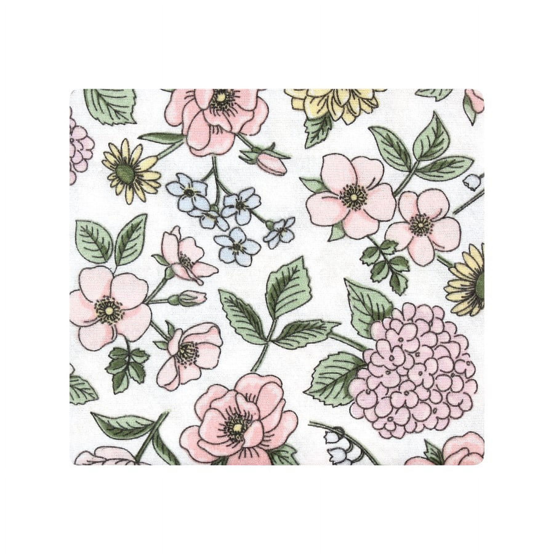 Hudson Baby Infant Girl Cotton Rich Flannel Receiving Blankets Bundle, Vintage Blossom, One Size