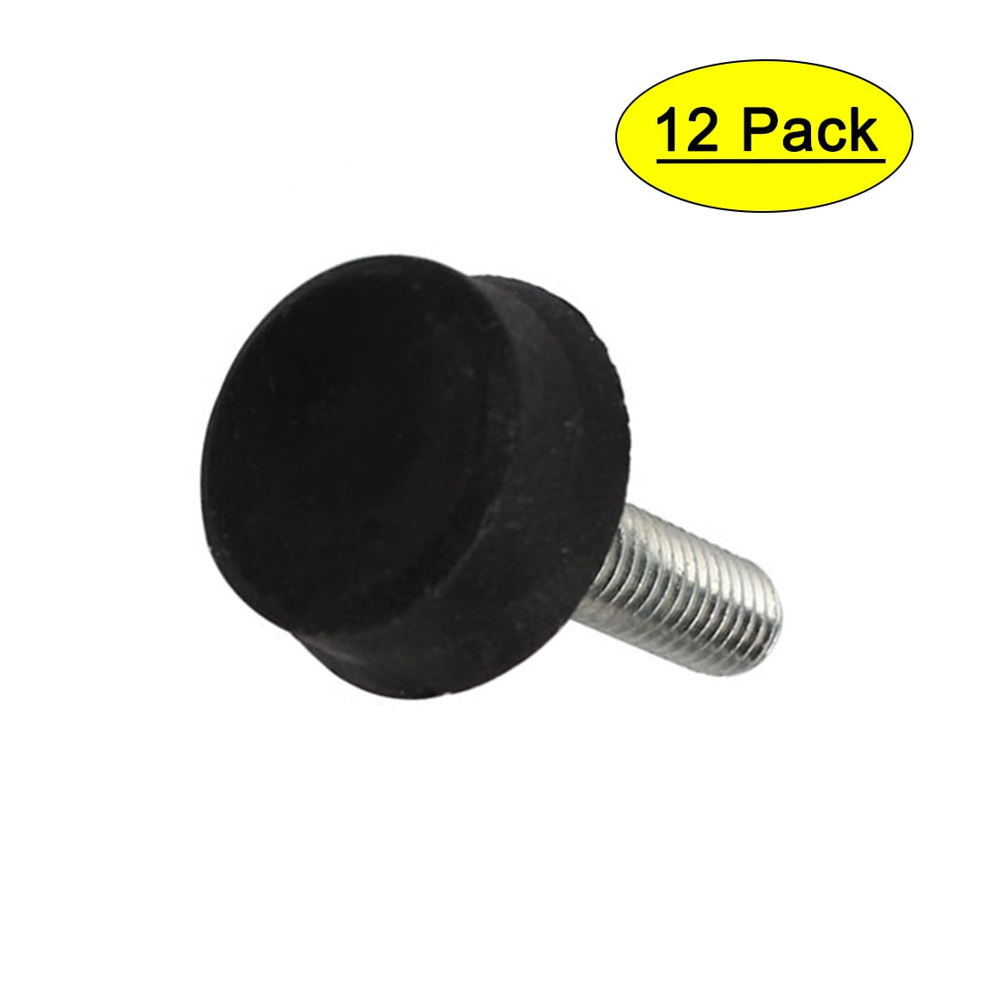 Unique BargainsM6x25mmx32mm Screw On Type Furniture Glide Adjustable Leveling Foot 12pcs