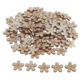 thumbnail image 4 of 3x100 Pieces Blank Flower Wooden Ornaments Crafts Diy Festival Party Decor, 4 of 5
