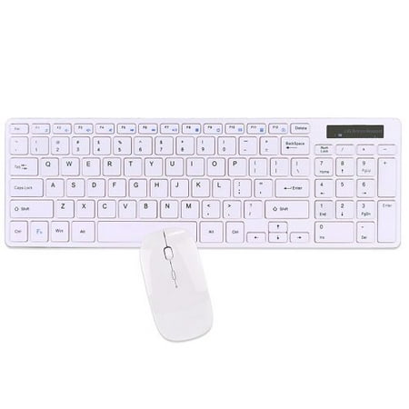 New 2.4GHz 95-Key Wireless Ultra Low Profile Spill Resistant Multimedia Keyboard & Optical Mouse Kit