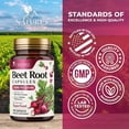 thumbnail image 5 of Organic Beet Root - 1300mg per Serving - Extra Strength Organic Beetroot Powder Supplement - Supports Nitric Oxide Production, Heart Health & Natural Energy - Bottled in USA - 120 Veggie Capsules, 5 of 10