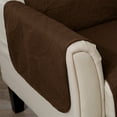 thumbnail image 4 of Machine Washable Couch Cover Reversible Quilted Furniture Protector Slipcover, Recliner, Chocolate / Taupe, 4 of 7