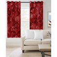 thumbnail image 2 of Red Geometric Blackout Curtains for Bedroom Living Room Darkening Curtains 54 Inch Long Vintage Minimalism Abstract Aesthetic Short Curtain for Small Window Treatment Grommet Drapes 52"x54"x2, 2 of 9