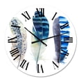 thumbnail image 2 of Designart 'Colourful Boho Feathers I' Bohemian & Eclectic Wall Clock, 2 of 5