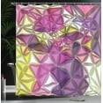 thumbnail image 4 of Ambesonne Abstract Shower Curtain, Geometrical Diamond, 69"Wx70"L, Purple Yellow, 4 of 5