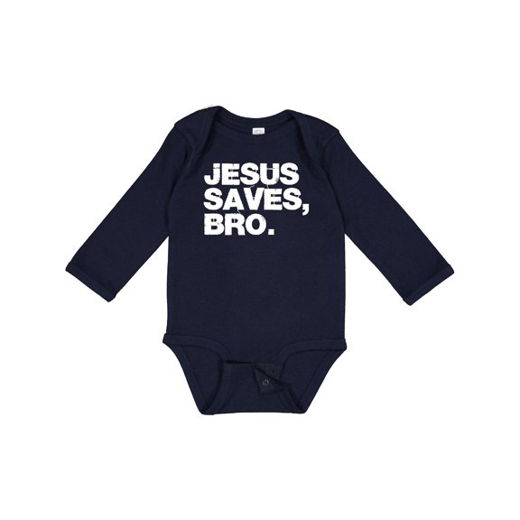 Inktastic Jesus Saves, Bro. Boys or Girls Long Sleeve Baby Bodysuit