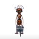 thumbnail image 2 of 13inch Ant Sculpture Iron Cartoon Ant Con Carretilla extraíble Jardín o escritorio Decorac Tooarts escultura de hierro, 2 of 7