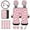 Cute Strawberry, variant on Uorisanigo Cute Strawberry 18 Pcs Car Seat Cover Set with Steering Wheel Covers Seat Belt Shoulder Pads Center Console Pad Cover Headrest Cup Coasters Handbrake Gear Shift Covers Key Chains for Cars