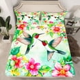 thumbnail image 2 of Castle Fairy Teens Animal Green Hummingbird Twin Sheet Sets,Pink Floral Flowers Bedding, 2 of 7