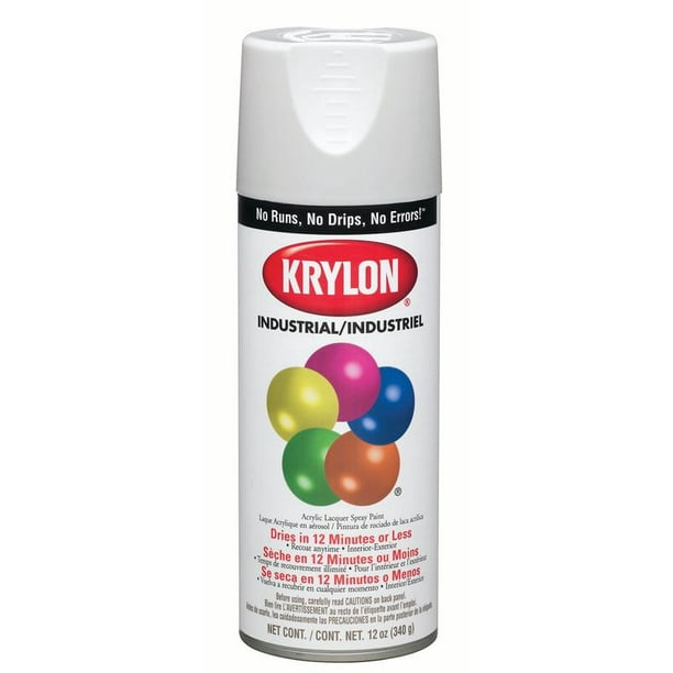 Krylon Industrial 5Ball 00555 White Gloss Acrylic Enamel Paint 16 oz