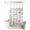 Green Pink Grey, variant on No Hook Shower Curtain, Pink Spring Floral Shower Curtains for Bathroom with See Through Top Window, Watercolor Botanical Wildflowers Waterproof & Washable Bath Curtain Extra Long 72"x96"