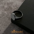 thumbnail image 3 of 555Jewelry Solid Stainless Steel Signet Ring, Plain Signet Seal Ring for Men, Vintage Rings for Men, Pinky Rings for Men, Biker Ring for Men, Black, Size 8, 3 of 6