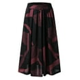 thumbnail image 4 of Vedolay Midi Skirt Womens Maxi Boho Skirt Summer Flowy Renaissance Skirt with Pockets,Red XXL, 4 of 5