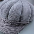 thumbnail image 5 of Prolriy Winter Hats for Women, Women's Woolen Knitted Warm Basin Hat Padded Cotton Hat Womens Hats Grey, 5 of 5