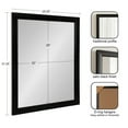 thumbnail image 5 of Kate and Laurel Monetta Traditional Framed Rectangle Bathroom Vanity Mirror, 28 x 40, Black, Rectangular Textured Large Bathroom Mirror for Over Sink or for Use as Entryway or Living Room Decor, 5 of 8