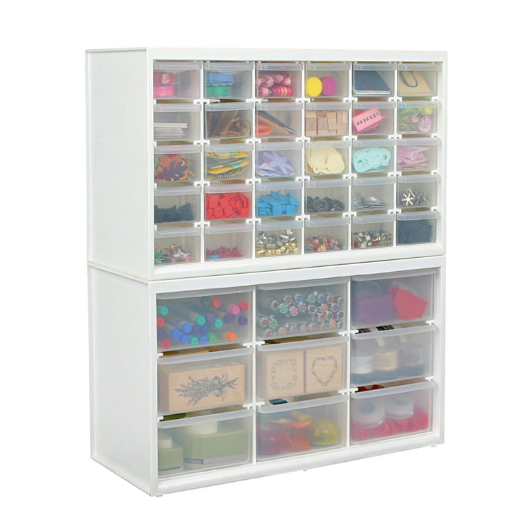 Artbin Store-In-Drawer Cabinet, Translucent, White