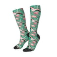 thumbnail image 2 of Haiem Tropical Flamingo Socks, Funny Novelty Crazy Design Cotton Socks Sports Socks Knee High Socks For Men, Women,1Pairs - Gift For Working Friends, 2 of 8