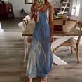 thumbnail image 4 of Vestido de Verano Casual sin Mangas Impreso Correa de Cuello en V Vestido de Sol Largo para las Mujeres, Vestido de Vacaciones Suelto, 4 of 5