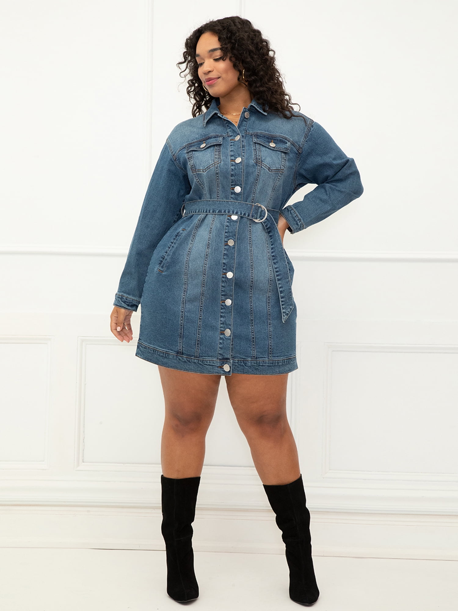 eloquii denim dress