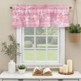 thumbnail image 6 of Kitchen Valances for Window, Watercolor Ocean Life Starfish Light Filtering Rod Pocket Valance Curtain, Retro Pink Stripe Back Short Curtains Window Topper for Bedroom Bathroom Living Room 42x12in, 6 of 9