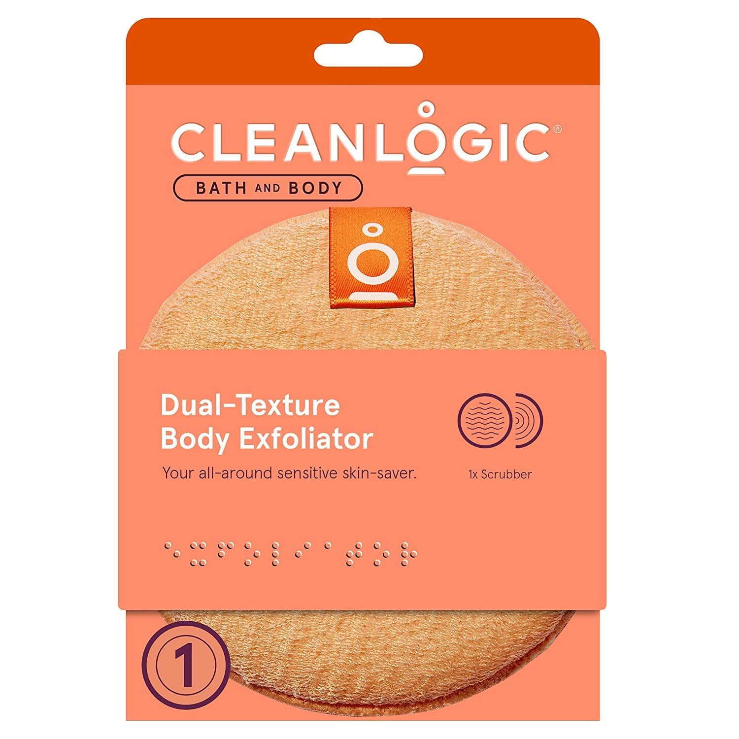 Clean Logic Exfoliating Body Scrubber Round Dual Texture (Pack of 6