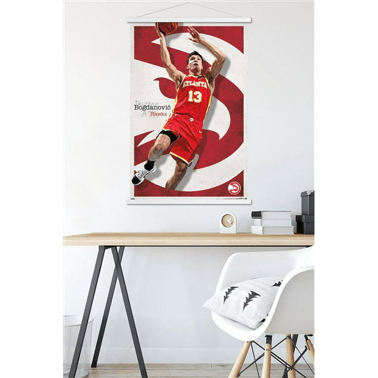 NBA Atlanta Hawks - Bogdan Bogdanovic 21 Wall Poster, 14.725 inch x 22.375 inch, Framed, FR21875BLK14X22EC