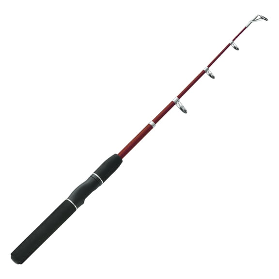 Zebco Z-Cast Telescopic Spinning Fishing Rod, Extendable 17-Inches to 5-Foot 6-Inch Fishing Pole, Red